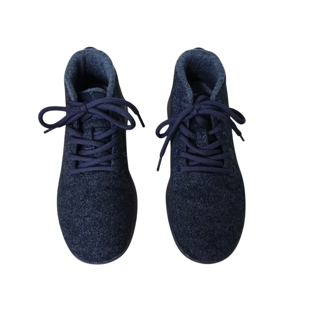 Allbirds Wool Runner-up Mizzle Navy Blue High Top Sneakers Womens Size 8 Gorp
